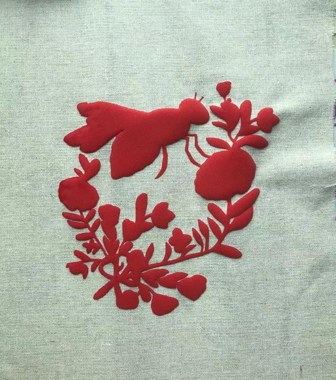 Silicone Ink Printing Pticture On Linen